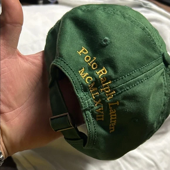 Polo by Ralph Lauren Green Cap with Yellow Logo - Picture 6 of 6